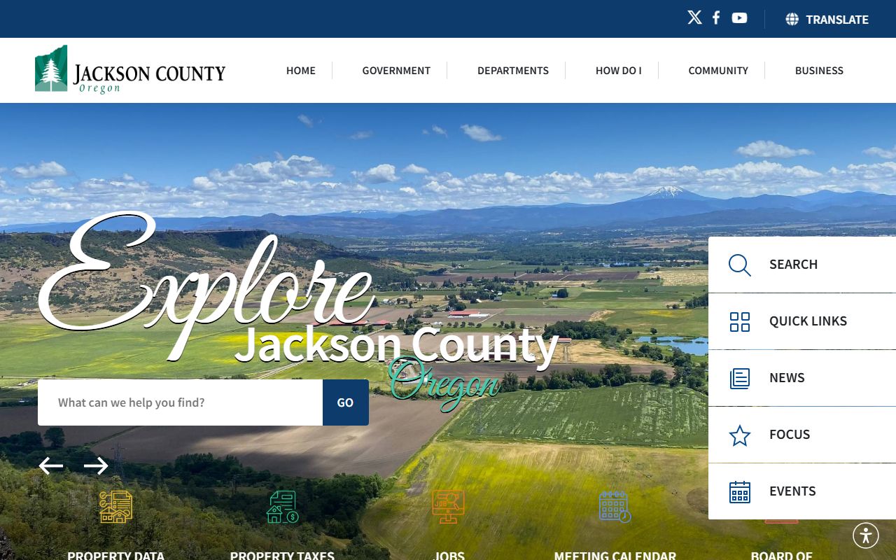 Jackson County Sheriff records page for Jackson County criminal court records