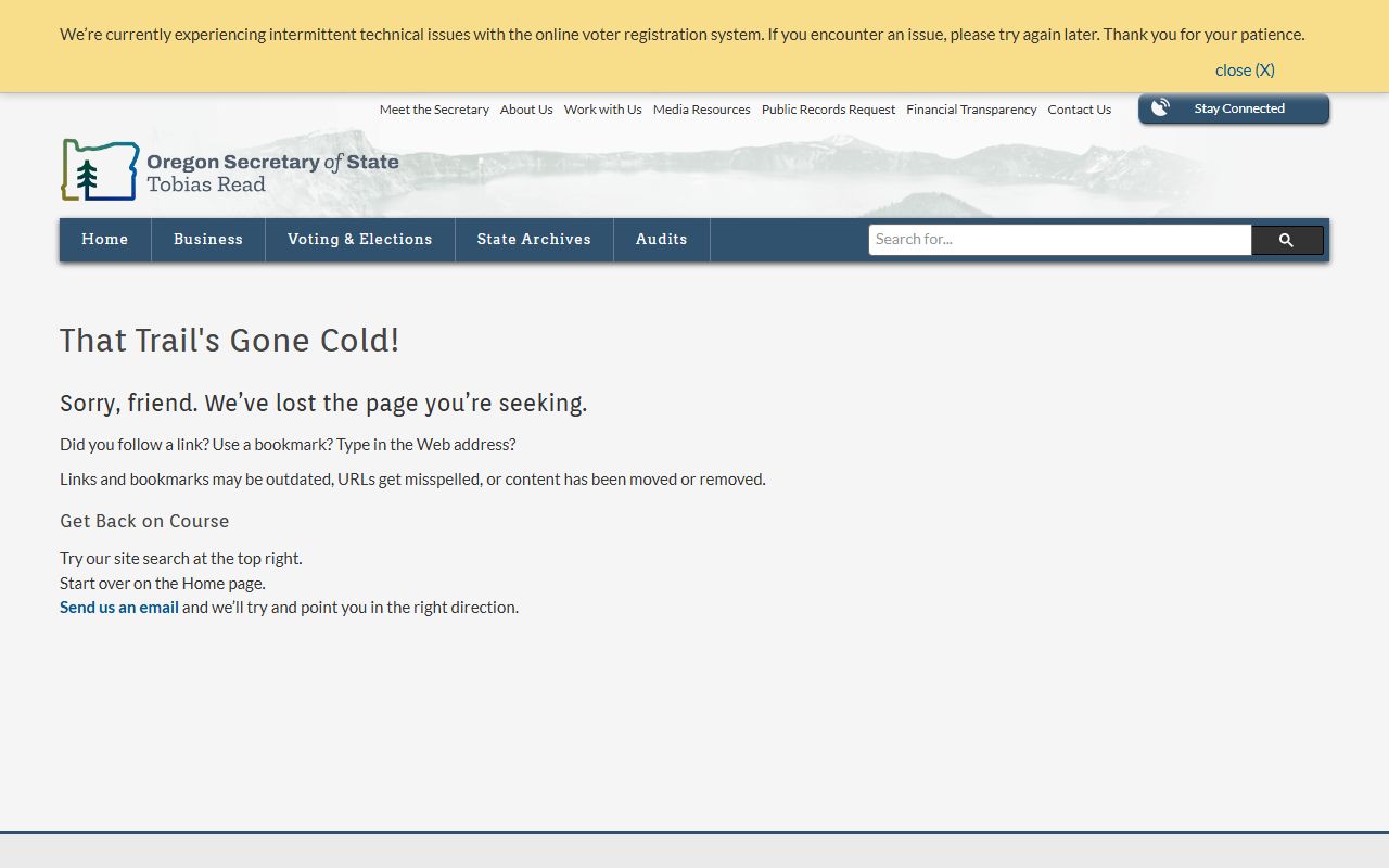 Oregon State Archives county criminal court records collection
